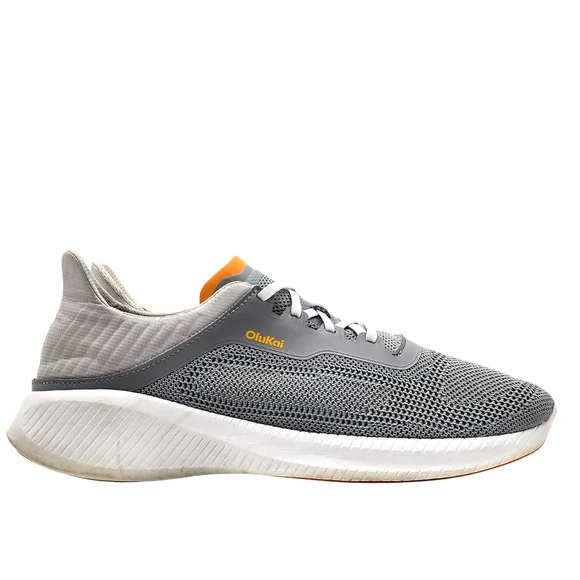 OluKai Island Hopper Sneakers Mens 11.5 Gray Knit Travel Comfort Shoes - Picture 1 of 8